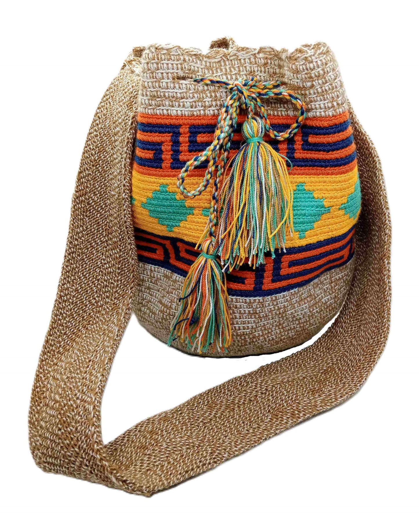 Mochilas Wayuu taille L Tela geometrica